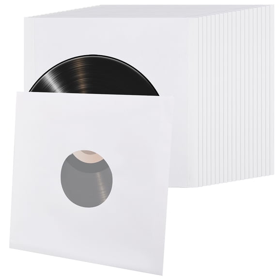 1bag Inner Record Sleeves Acid Free Protection Covers for 12inch Vinyl Albums Collection White 309x305x0.08mm 20pcs/bag