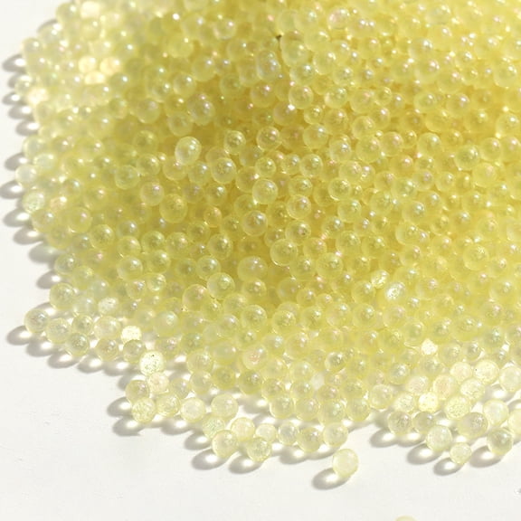 1bag Luminous DIY Nail Art Decoration Mini Glass Beads Tiny Caviar Nail Beads Glow In The Dark Round Yellow 2mm
