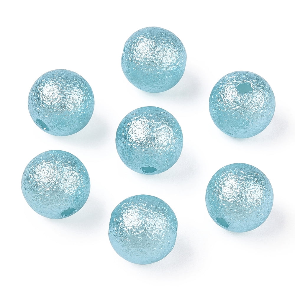 1bag Matte Round Plastic Imitation Pearl Beads Pale Turquoise 8mm Hole: 1mm about 2000pcs/bag