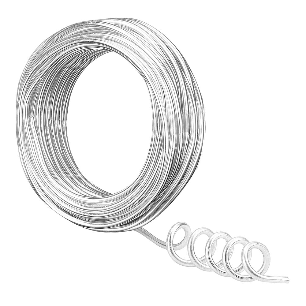 1bag Round Aluminum Wire Bendable Metal Craft Wire for DIY Jewelry Craft Making Silver 7 Gauge 3.5mm 20m/500g(65.6feet/500g) 500g/box Aluminum