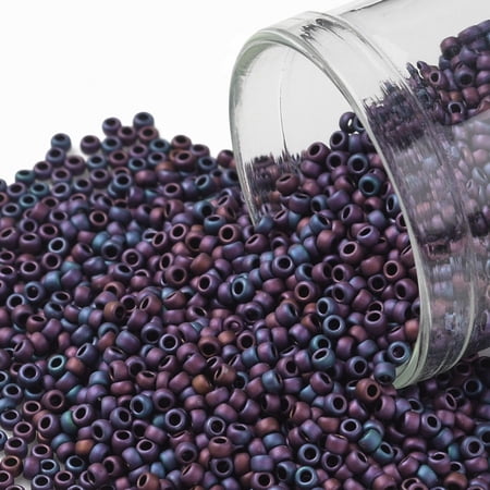 1bottle TOHO Round Seed Beads Japanese Seed Beads (704) Matte Color Andromeda 15/0 1.5mm Hole: 0.7mm 3000pcs/bottle 10g/bottle