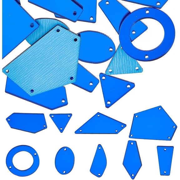 1box 1 box 50pcs Sew on Mirror Pieces Mirror Sew on Beads Irregular Sewing Acrylic Rhinestones Mirrored Loose Beads Flat Back Mirror Tiles Shiny Sew-on Stone for Evening Dresses Cloth Garment