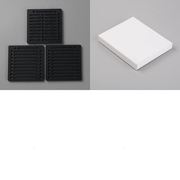1box 1 set Acrylic Sticky Note Stencils Square Black 76x75.5x4.5mm 3pcs/set