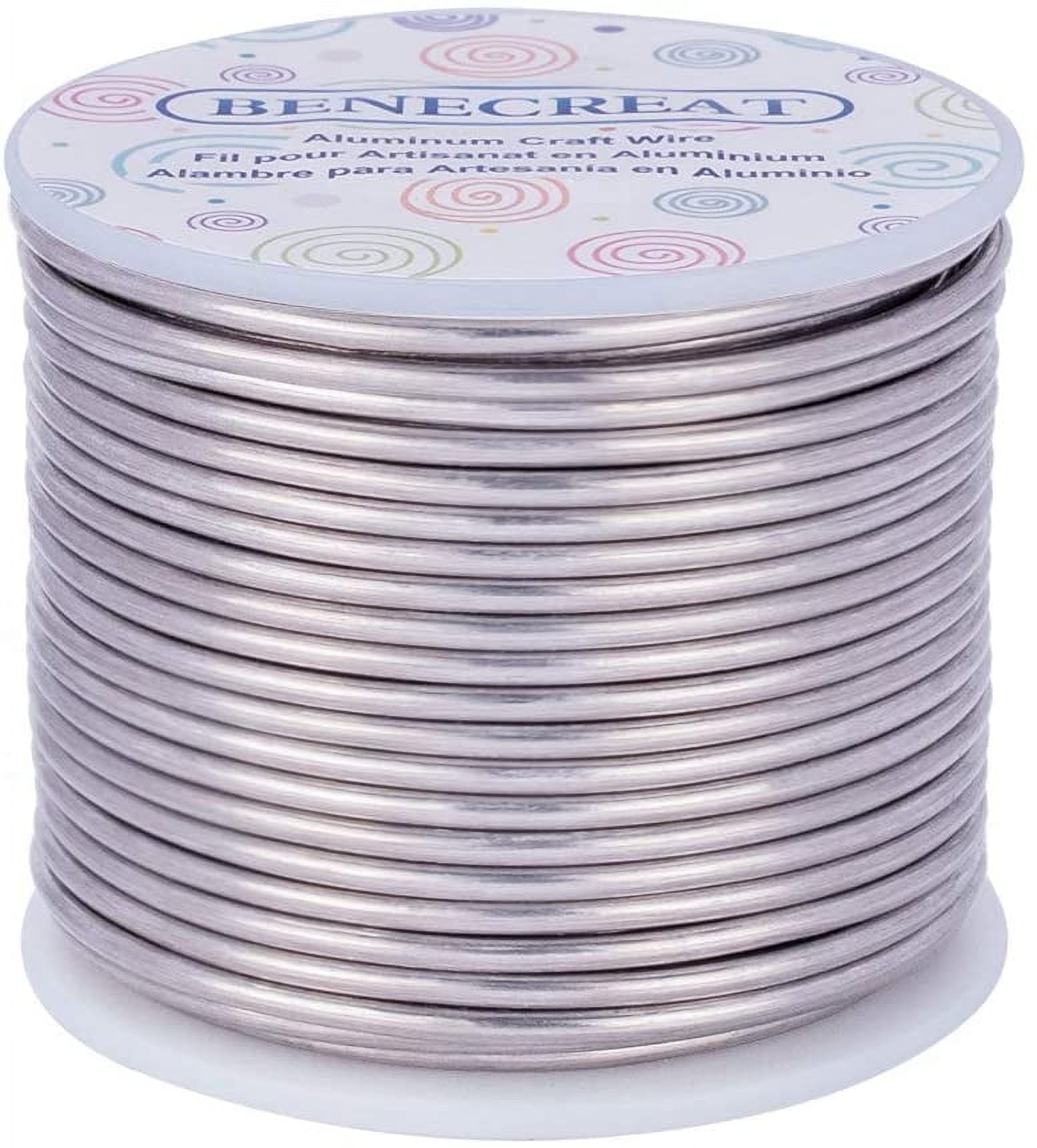 1box 10 Gauge 80FT Resistant Jewelry Craft Wire Bendable Aluminum Sculpting Metal Wire for Christmas Jewelry Craft Beading Work - Primary Color 2.5mm Gray DIY
