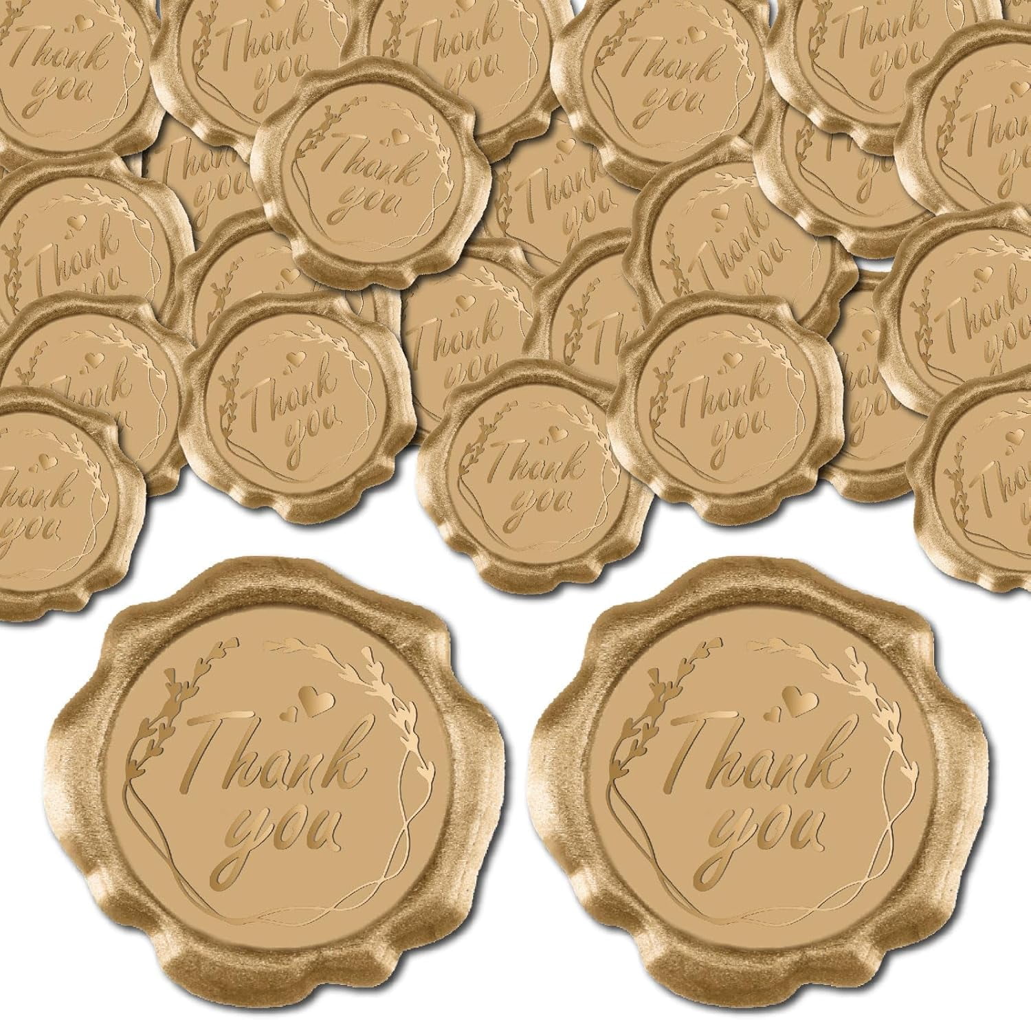 1box 100pcs Adhesive Wax Seal Stickers Envelope Seal Decoration For Craft Scrapbook Gift Goldenrod Word 30mm