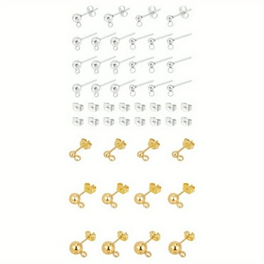 Pandahall 18 Pairs Walnut Wood Earring Studs – 3 Sizes DIY Earring Making Kit With Stainless Steel Nuts-334452