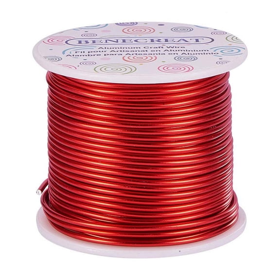 1box 12 17 18 Gauge Aluminum Wire (12 Gauge100FT) Anodized Jewelry Craft Making Beading Floral Colored Aluminum Craft Wire - FireBrick Red