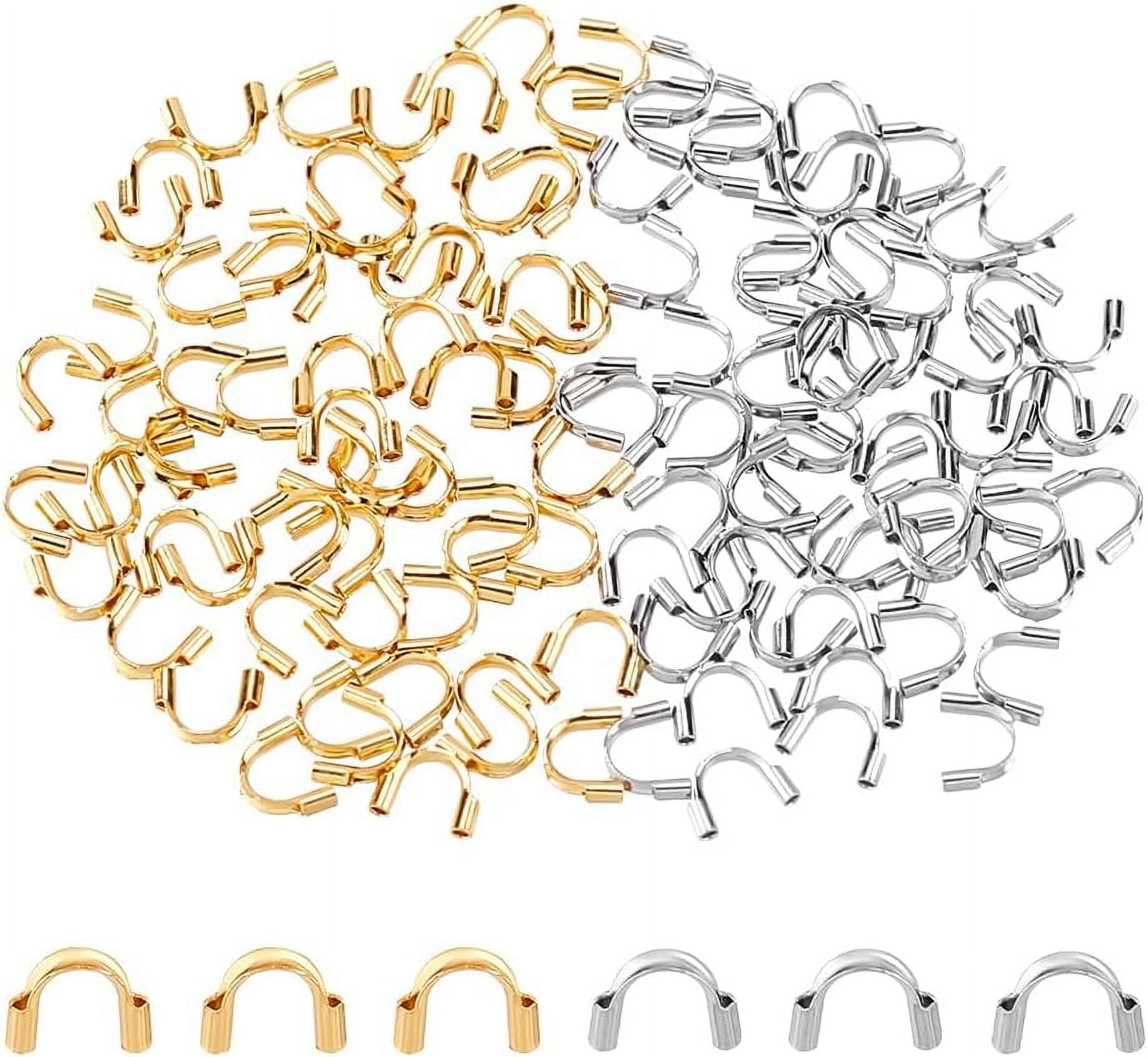 1box 120Pcs 2 Colors Stainless Steel U Shape Guards Cable Protectors ...