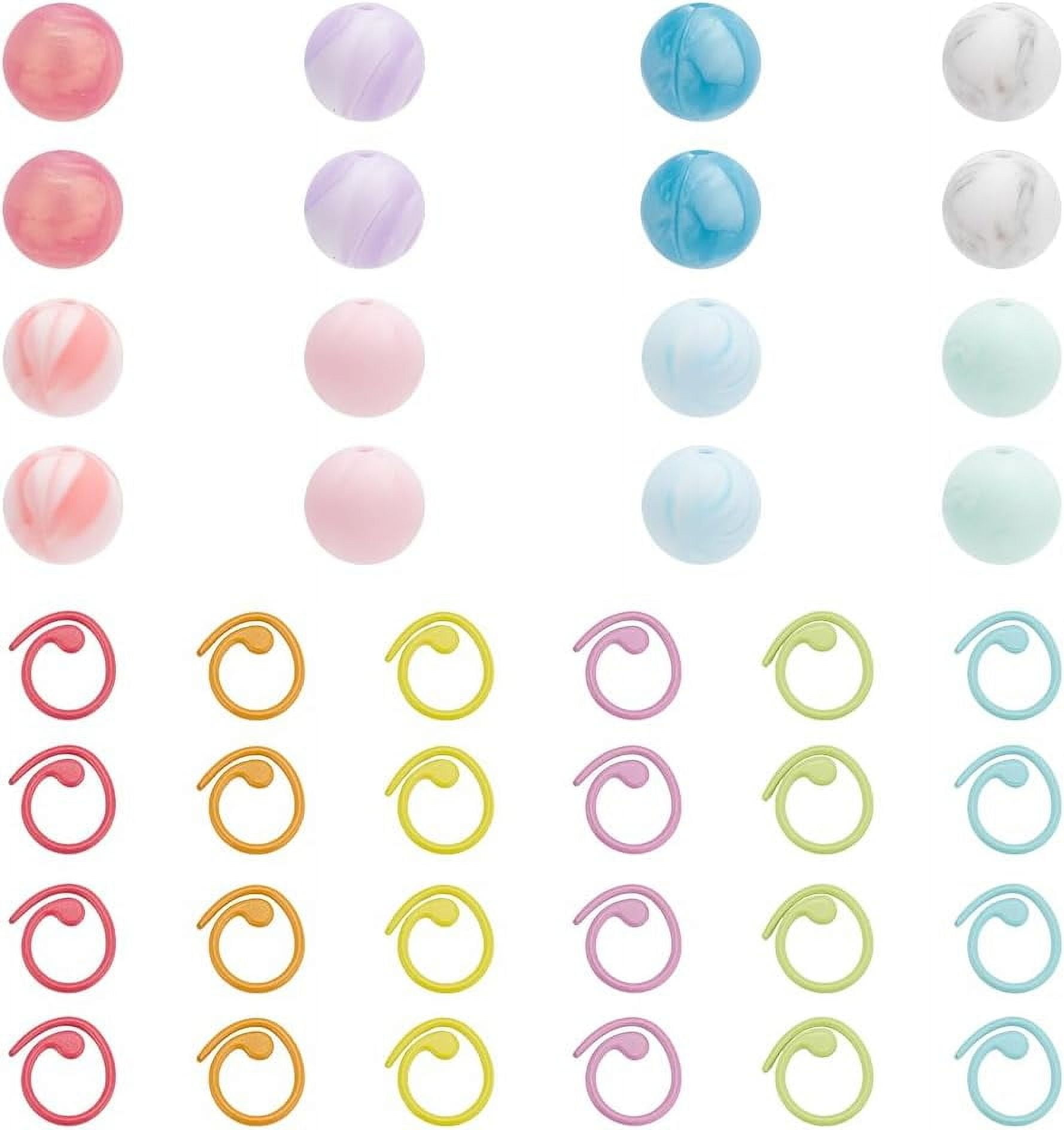 20 Pcs Knitting Needle Stoppers - Cute Pink Stitch Protectors For Needles 4.5mm To 9mm