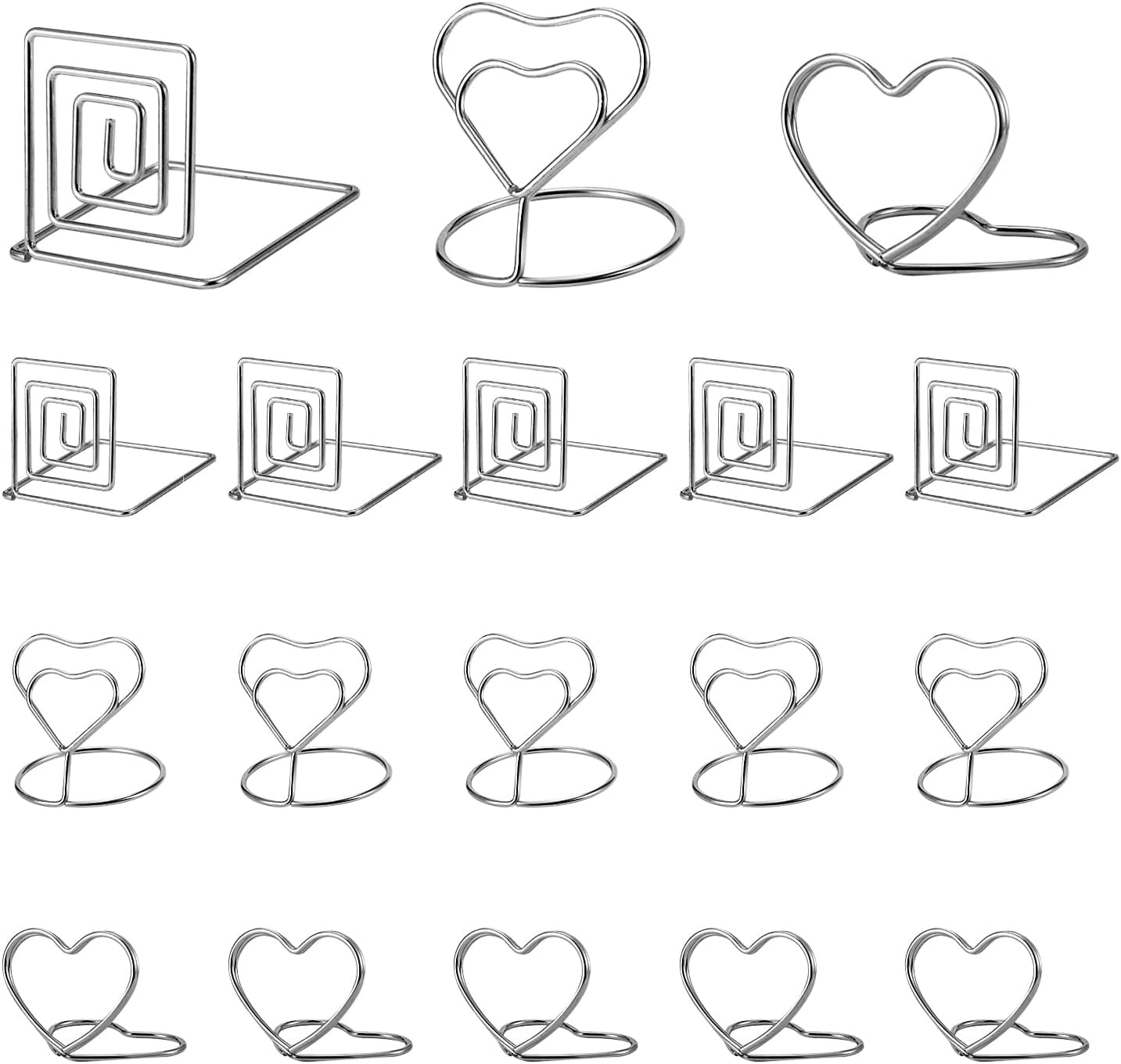 10-Pack White Wooden Photo Clip Holders - Table Number Stands For Weddings, Name Card Display, Memo Picture Frame, 4.72 Inch