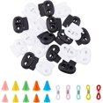 thumbnail image 1 of 1box 20pcs 10 style Rubber Knitting Needle Point Protectors with 20pcs Plastic Cord Locks 10pcs Eyeglass Holders Mixed color 18~21x18~24x4.5~8mm Hole: 2~6mm, 1 of 7