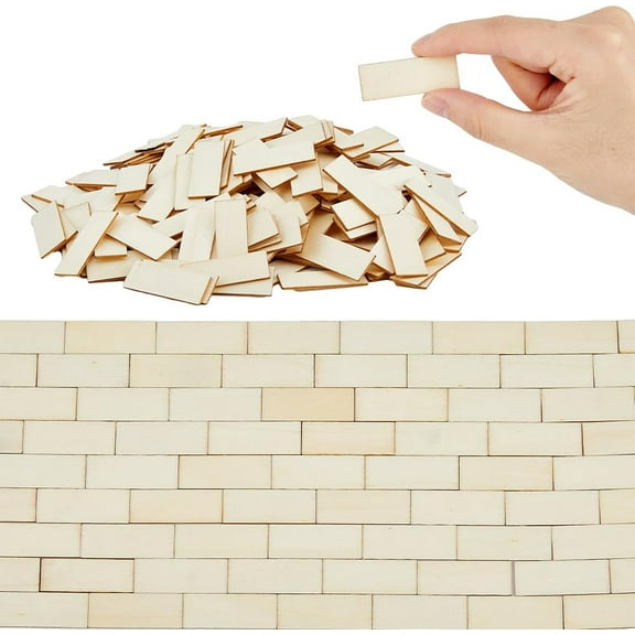 1box 250pcs Mini Rectangle Wood Floorboards Old Lace Miniature Landscaping Flooring Wooden Dollhouse Floor Boards House Furniture Wood Floor Boards for Building Model Decoration