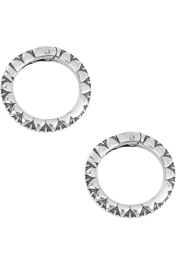 1box 2Pcs 304 Stainless Steel Spring Gate Rings O Rings Silver 7 Gauge 21.5x3.5mm Inner Diameter: 15mm