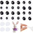thumbnail image 1 of 1box 36pcs 12 style Black & White Wiggle Googly Eyes Cabochons DIY Scrapbooking Crafts Toy Accessories White 7.5~8x3.5~4mm 3pcs/style, 1 of 7