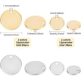 thumbnail image 1 of 1box 48pcs golden Flat Round Blank Pendants 4 styles Coin Disc Charm for Necklace Bracelet Jewelry Making Accessories, 1 of 7