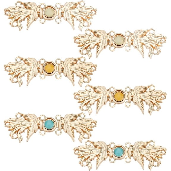 1box 6 sets New Button for Jeans Dress Too Big Shawl Collar Clasp Cape Cloak Clips Scarf Clip Dress Shirt Brooch Clip Alloy Snap Buttons for Sewing Clothing