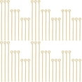 thumbnail image 1 of 1box 600pcs 3 styles Brass Eye Pin Cadmium Free & Lead Free Golden 21 Gauge 30~50x0.7mm Hole: 2mm 200pcs/style, 1 of 9