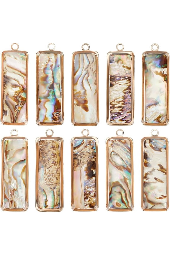 1box Abalone Shell Charms Paua Shell Pendant Shell Charms for Jewelry Making Colorful