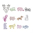thumbnail image 1 of 1box Animal Shape Iron Paperclips Cute Paper Clips Funny Bookmark Marking Clips Mixed color 24pcs/box, 1 of 3