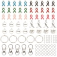 1box DIY Awareness Ribbon Theme Keychin Making Kit Including Alloy ...