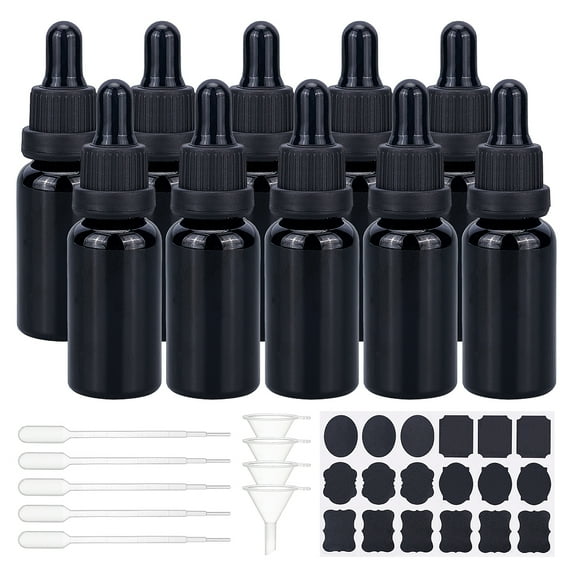 1box DIY Essential Oil Bottle Kits with Empty Portable Glass Dropper ...