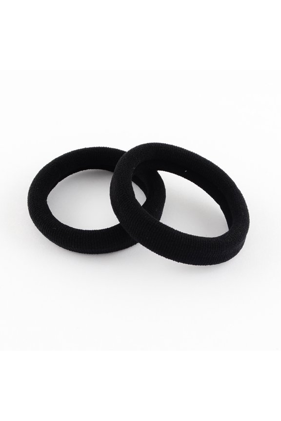 1box Elastic Hair Ties Ponytail Holder Black 35mm 24pcs/box