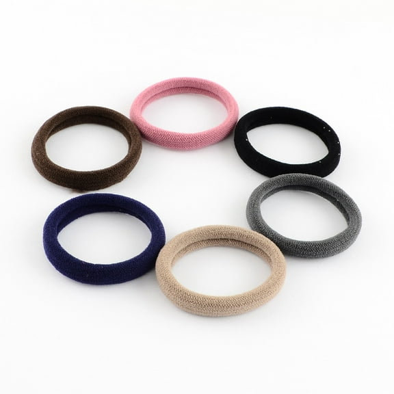 1box Elastic Hair Ties Ponytail Holder Mixed Color 30mm 60pcs/box