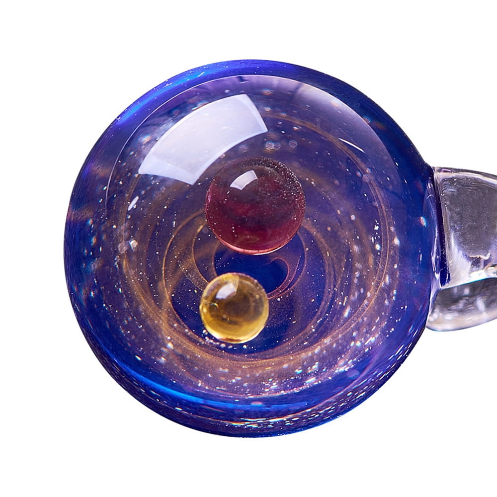 1box Galaxy Universe Ball Necklace Makings with Handmade Lampwork Pendants Waxed Cowhide Leather Cord and Brass Chain