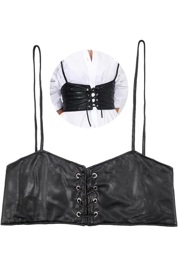 1box PU Leather Waist Belt Harness Black Underbust Corset Belt PU Leather Belt High Waist Cincher Belt Corset
