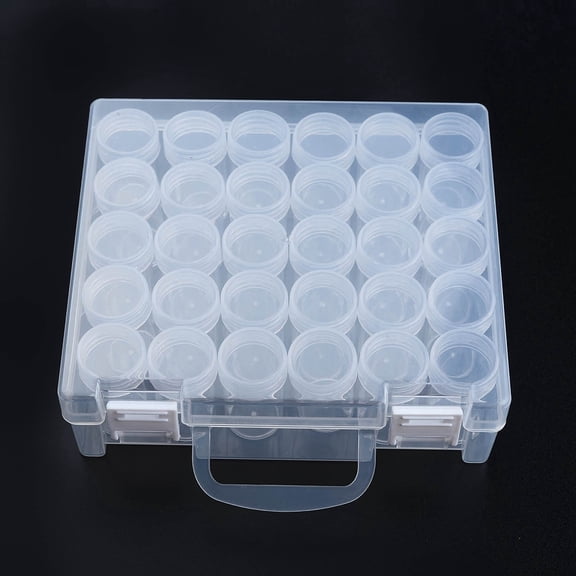 1box Plastic Bead Storage Containers Column Clear 2.7x4.75cmDIY