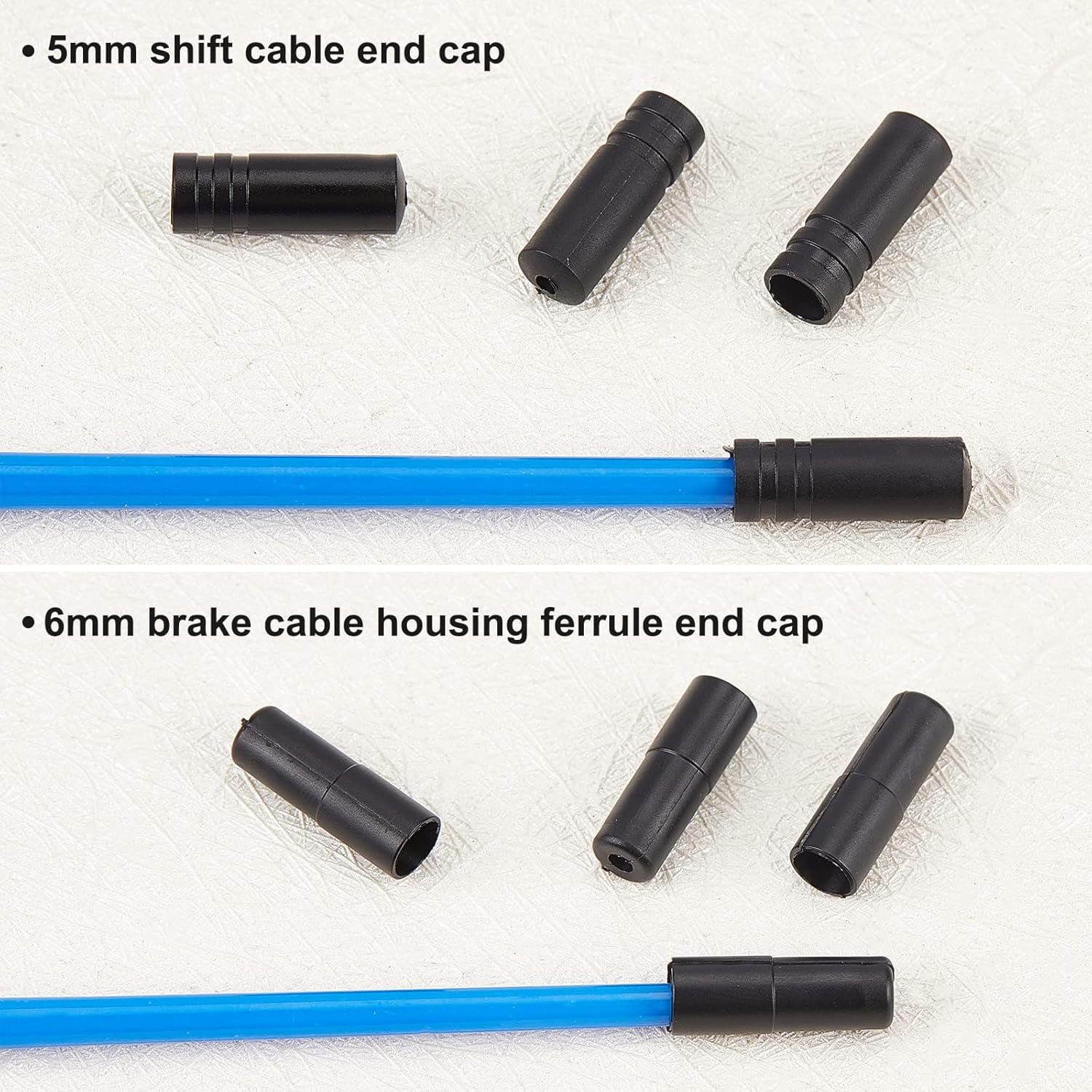 1box Plastic Bike Shift Cable End Caps Column Bicycle Accessories