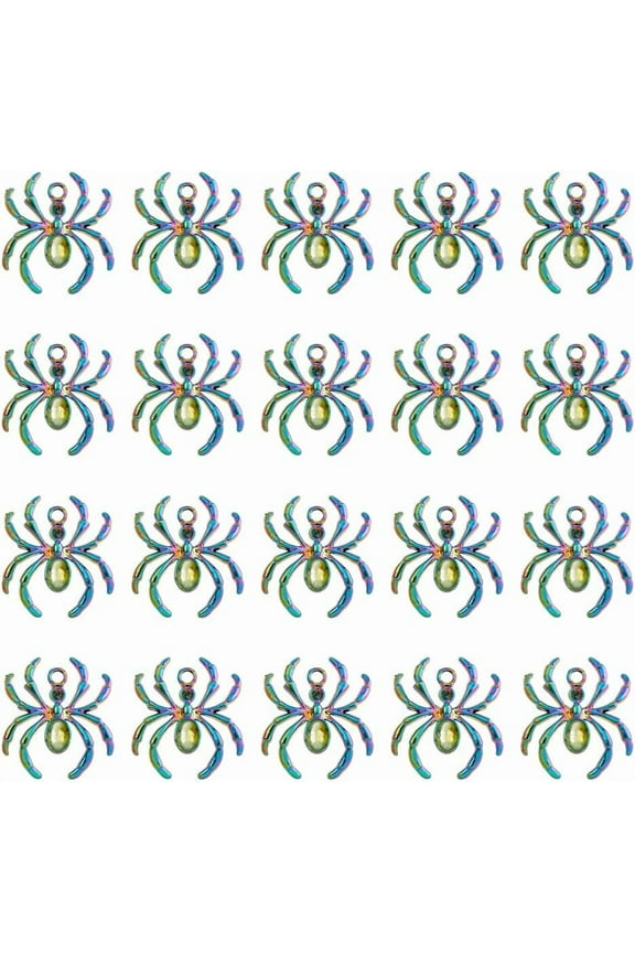 1box Rainbow Animal Pendants Nature-inspired Pendants Fly Insect Charms Alloy Cicada Charms for Jewelry Making Craft Colorful DIY