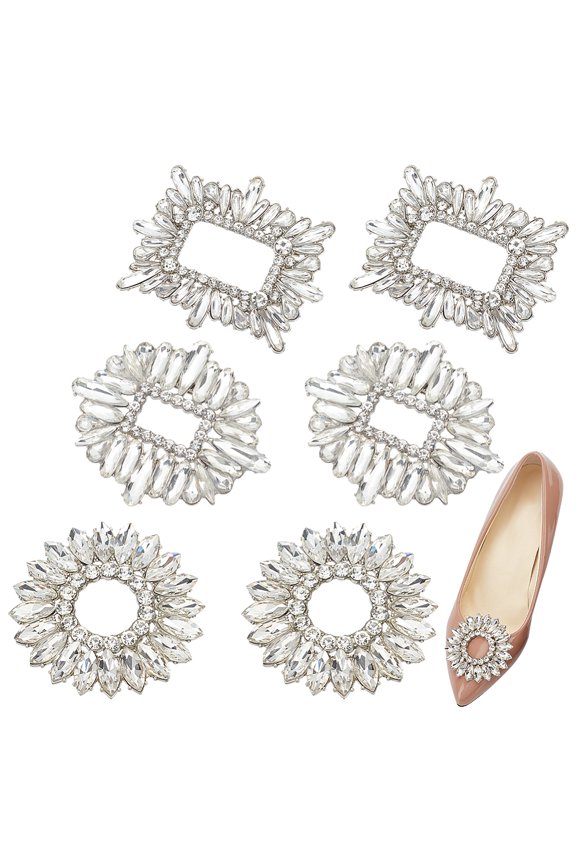 1box Rhinestone Shoe Clips Rhinestone Shoe Clips Bridal Wedding Shoe Charms