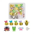 thumbnail image 1 of 1box Yilisi Earring Making Kits Including 48pcs 8 style Resin Cabochons and 50pcs Iron Flat Head Nails Mixed color Cabochons: 6pcs/style, 1 of 9