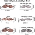 thumbnail image 1 of 1box Zinc Alloy Hook Clasps Mixed color 7.4x7.2x1.7cm 6sets/box, 1 of 7