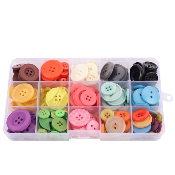 1box/lot Mixed Size Plastic Cartoon Button for Clothing Sewing Flatback Buttons Clothes Accessories