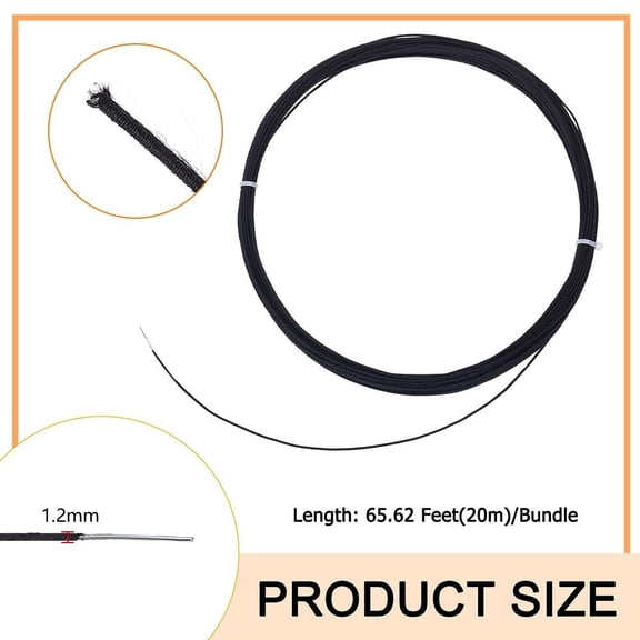 1bundle Iron Wire with Coated Black 1.2mm about 65.62 Feet(20m)/bundle