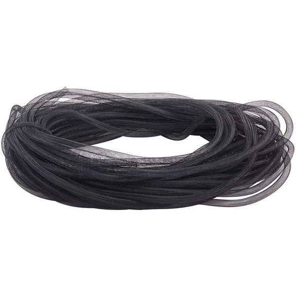 1bundle Plastic Net Thread Cord Black 8mm 30Yards/bundle