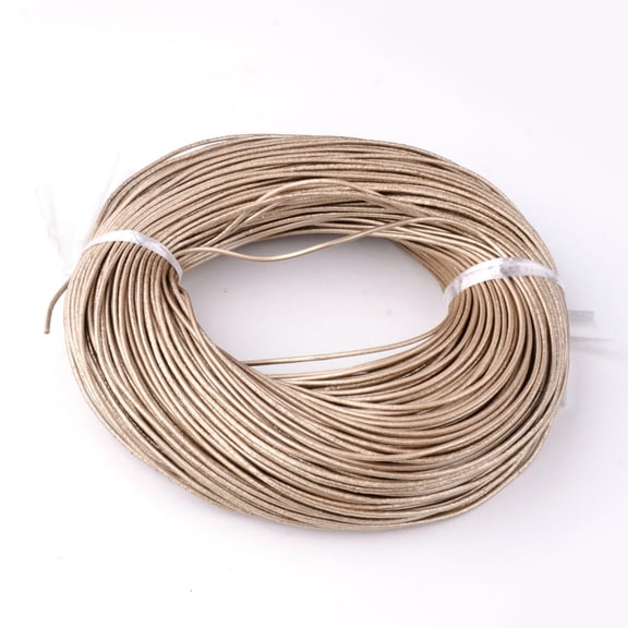 1bundle Spray Painted Cowhide Leather Cords Camel 1.5mm about 100yards/bundle(300 feet/bundle) Brown