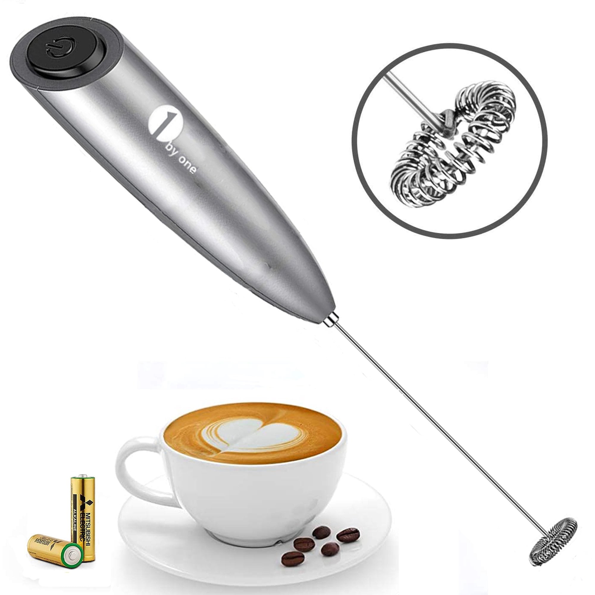  SIMPLETaste Milk Frother Handheld Battery Operated Electric  Foam Maker, Drink Mixer with Stainless Steel Whisk and Stand for  Cappuccino, Bulletproof Coffee, Latte: Home & Kitchen