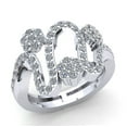 thumbnail image 1 of 1carat Round Cut Diamond Ladies Flower Wavy Anniversary Wedding Band Solid 14K Rose, White or Yellow Gold GH SI1, 1 of 3