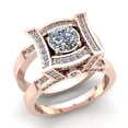 thumbnail image 1 of 1carat Round Cut Diamond Ladies Solitaire Engagement Anniversary Ring Jacket Solid 18K Rose, White or Yellow Gold G SI1, 1 of 3