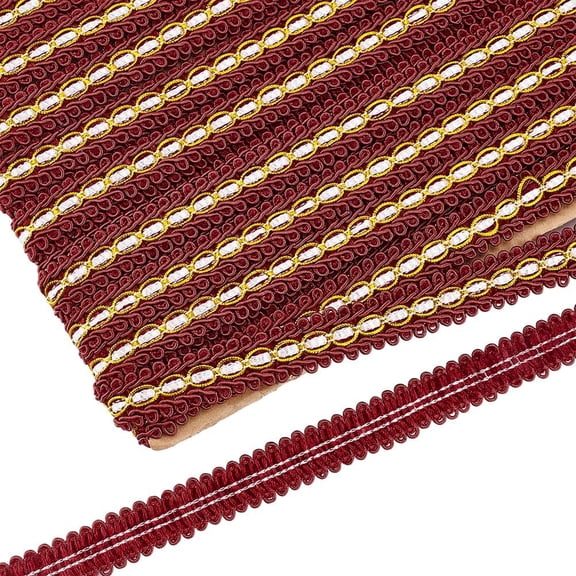 1card Centipede Polyester Lace Trim Garment Accessories Red 3/4 inch(20mm) 12.58 Yards(11.5m)/Card