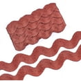 thumbnail image 1 of 1card Polyester Ribbons Wave Shape FireBrick 38~40mm 10yard/card, 1 of 9