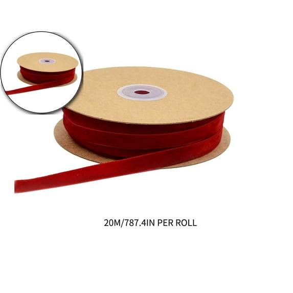 1cm Velvet Flocking Ribbon for DIY Crafts Jewelry Gift Wrapping Christmas Wedding Decorations