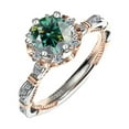 thumbnail image 1 of 1ct 18K White Gold Moissanite Rings for Women Gift D Color VVS1 Clarity Diamond Rings S925 Sterling Silver Ring jewelry Moissanite Engagement Rings with Certificate, 1 of 8