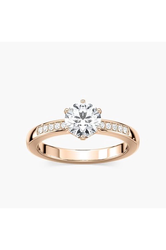 1ct-2.5ct Carmen Engagement CVD Lab Grown Diamond Ring in 18K Rose Gold