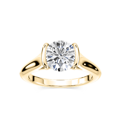 1ct-2.5ct Engagement CVD Lab Grown Diamond Ring in 14K Yellow Gold For Women