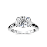 1ct-2.5ct Irving Two Tone Engagement CVD Lab Grown Diamond Ring in Platinum