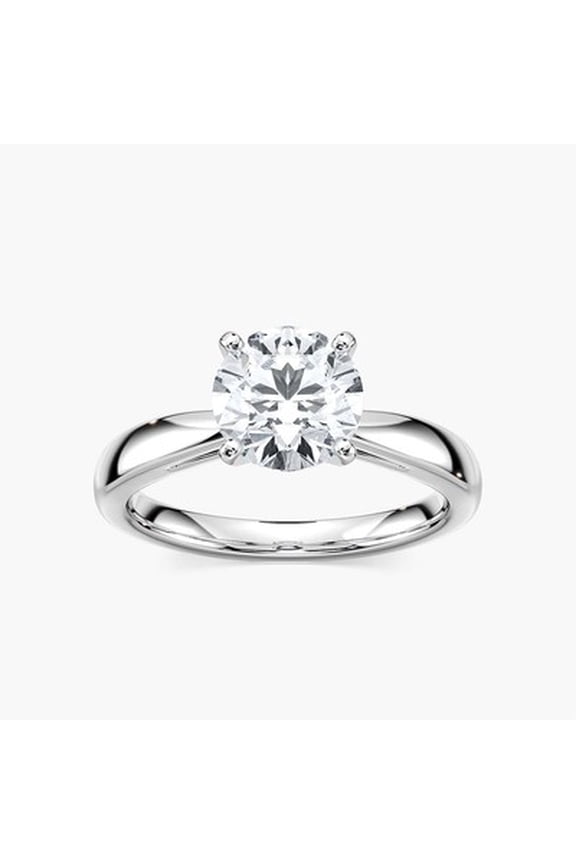 1ct-2.5ct Solitaire Engagement CVD Lab Grown Diamond Ring in 14K White Gold.